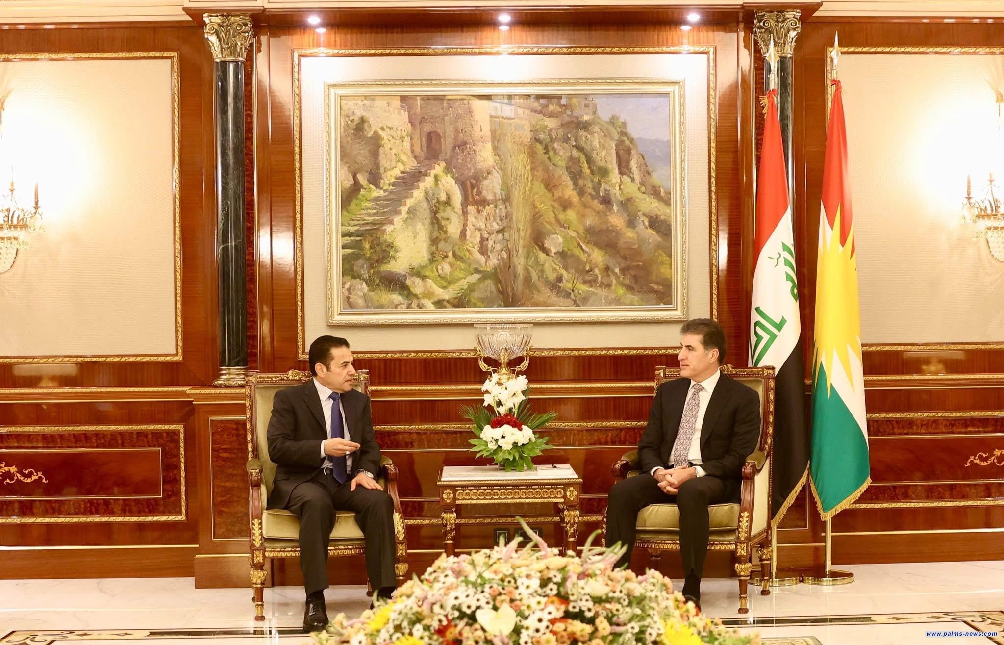 بارزاني والأعرجي يتفقان على معالجة الخلافات وحماية أمن واستقرار العراق