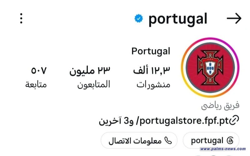 حساب منتخب البرتغال يفقد قرابة مليوني متابع بعد رحيل رونالدو