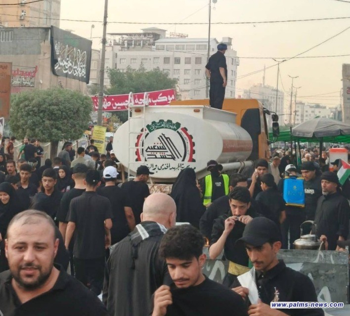 الحشد الشعبي يسند المواكب بأكثر من 30 مليون لتر ماء خلال الزيارة الأربعينية