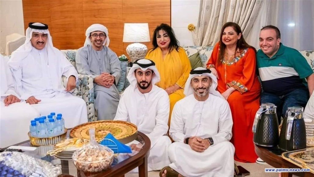 الشيخ عبدالله بن زايد يزور سميرة توفيق في منزلها