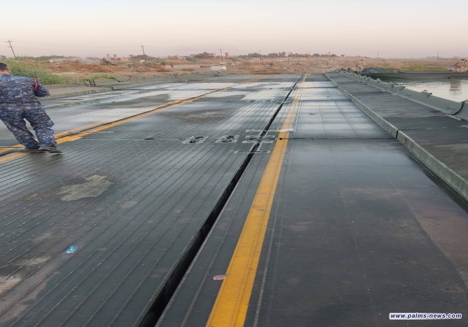 الإعلام الأمني: نصب جسر عائم في سامراء لتحقيق الانسيابية بحركة الزائرين