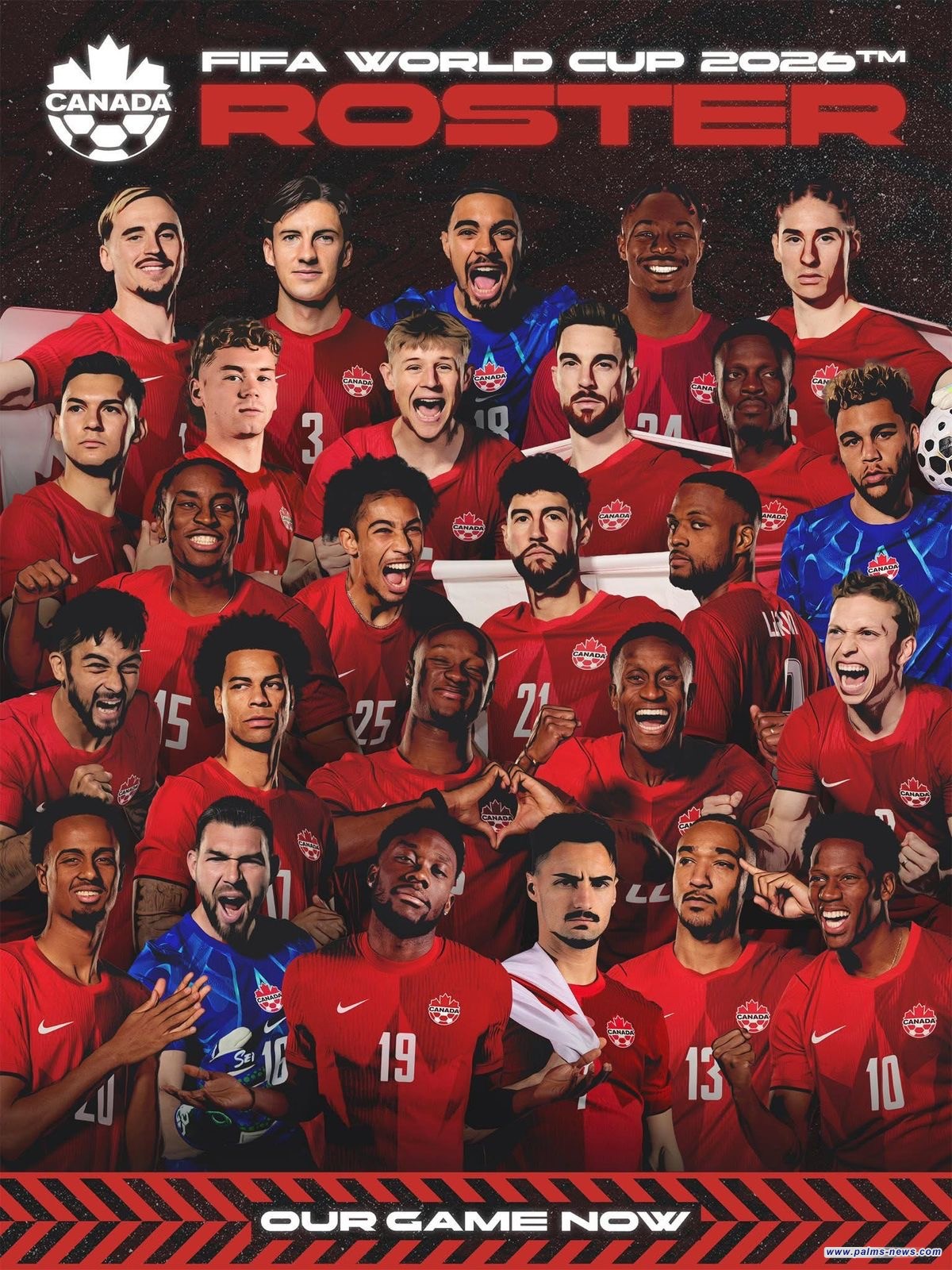 كندا تعلن القائمة النهائية لمنتخبها المشارك بكأس العالم 2026.