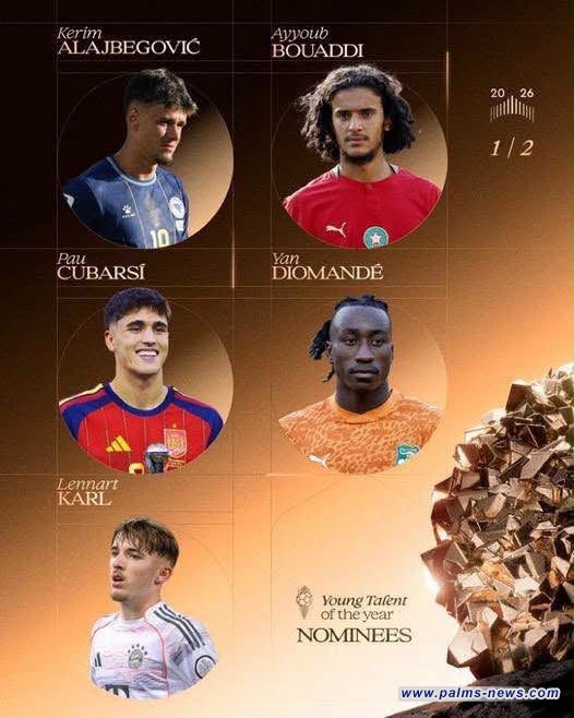 إعلان القائمة المرشحة لجائزة أفضل لاعب شاب في العالم 2026