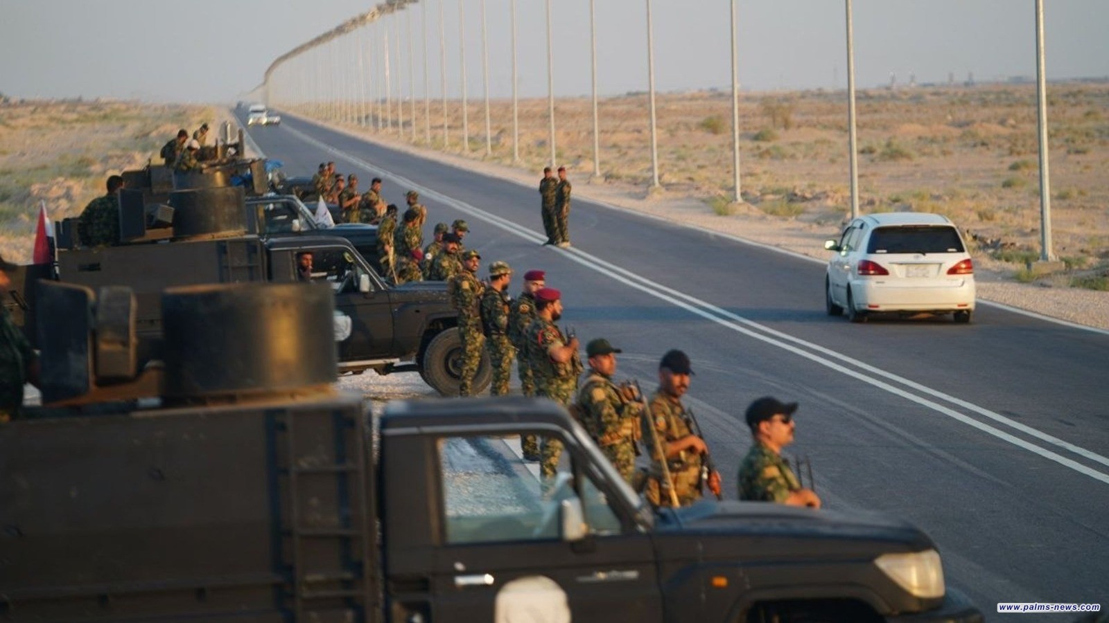 الحشد ينشر قواته على الخط الاستراتيجي بين كربلاء والنجف والأنبار