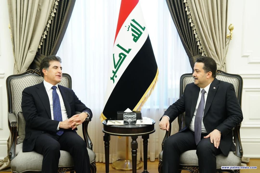 السوداني وبارزاني يستعرضان التقدم بمسار حل المشكلات بين بغداد وأربيل