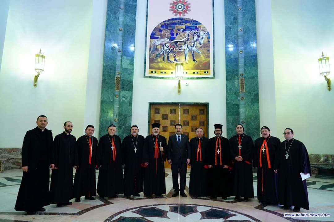 السوداني يستقبل بطريرك السريان الكاثوليك في العالم