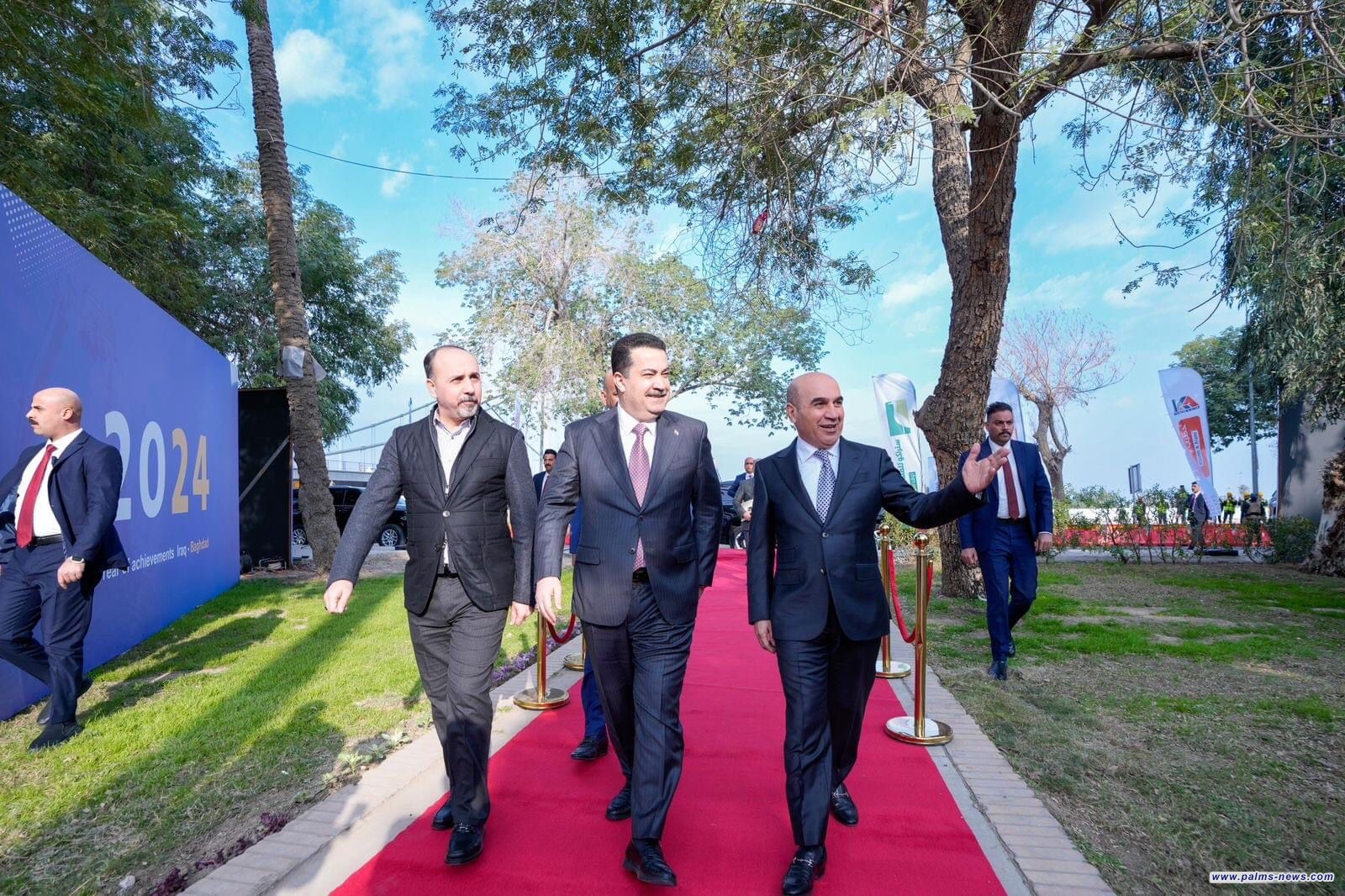 السوداني يطلق العمل في مشروع جسر متعدد المسارات على نهر دجلة في الجادرية وسط بغداد