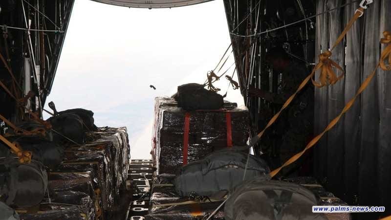 الأردن ينفذ أكبر عملية إنزال للمساعدات في قطاع غزة