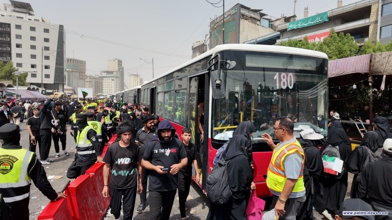 النقل: استمرار نقل زائري الأربعينية بالتزامن مع ساعات الذروة