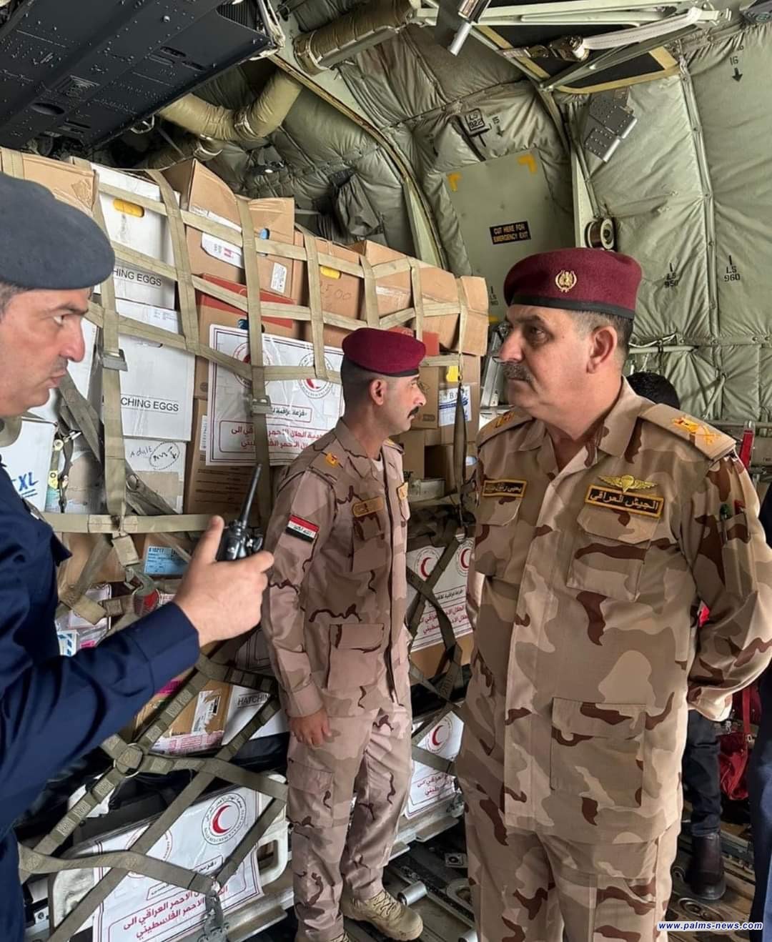 انطلاق شحنة جديدة من المساعدات الإنسانية من بغداد إلى غزة