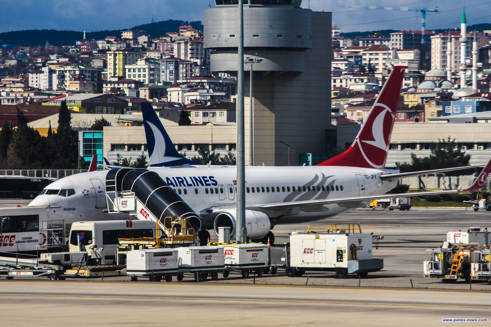 توقف حركة الطيران بمطار صبيحة في اسطنبول