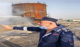 حريق كبير في معمل كبريت المشراق