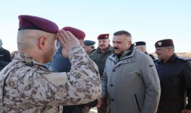 وزير الداخلية عبد الأمير الشمري،يصل قاعدة عين الأسد على رأس وفد أمني.