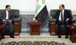 المالكي يستقبل بمكتبه مستشار الامن القومي قاسم الاعرجي