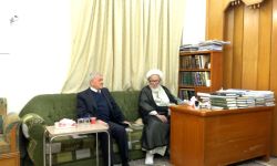 رئيس الجمهورية يلتقي المرجعين الكبيرين الشيخ الفياض والشيخ  بشير النجفي في النجف