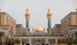 إزاحة الستار عن الإيوان الذهبي في مرقد الإمام علي