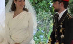 عقد قران ولي عهد الأردن الحسين بن عبدالله و رجوة آل سيف