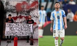 نشطاء المناخ يشوهون قصر ميسي في إسبانيا