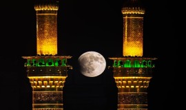 بالصور:مشاهد توثق ظاهرة خسوف القمر في أفق مدينة كربلاء المقدسة.